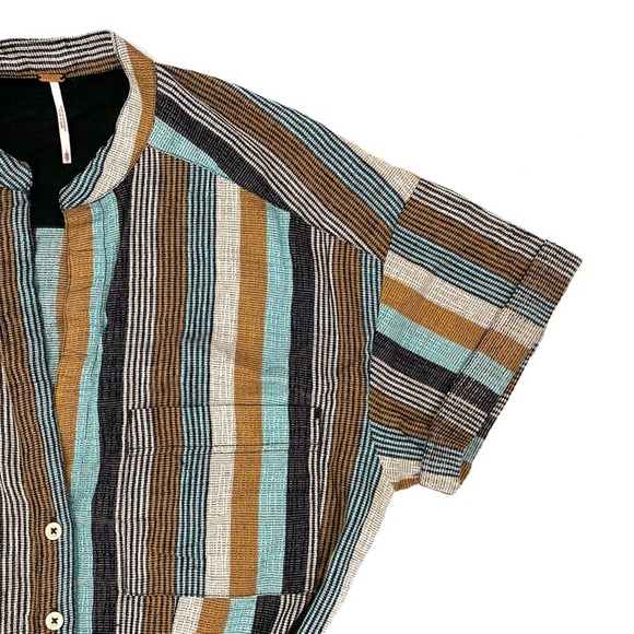 Free People Rugged Riptide Striped Romper XS NWOT - Picture 2 of 8